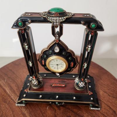 Jay Strongwater "Harrison" Clock Hanging Pendent Clock , Tested L7"xD3"xH7"