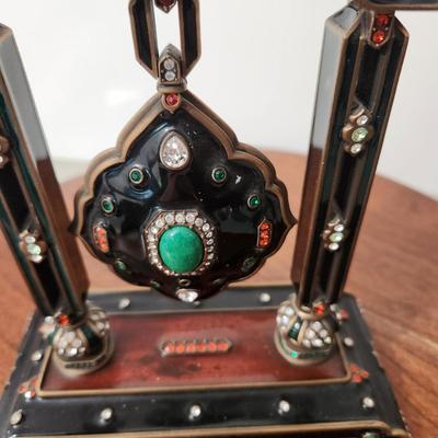 Jay Strongwater "Harrison" Clock Hanging Pendent Clock , Tested L7"xD3"xH7"