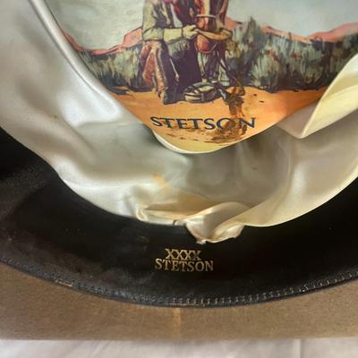 Stetson Felt Hat w/ Rattlesnake Hat Band & Leather Gloves (L-MG)