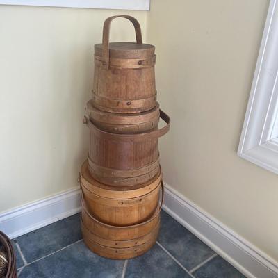Primitive Firkin Sugar Buckets (K-RG)