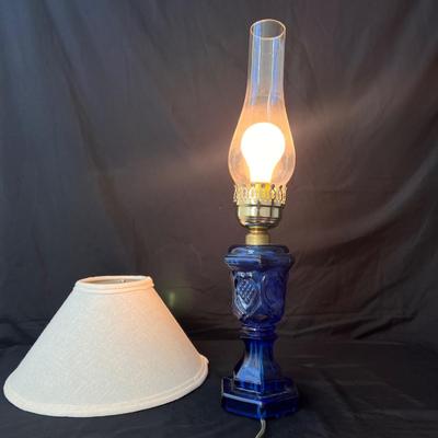 Three Vintage Converted Glass Oil Lamps (UB3-DZ)