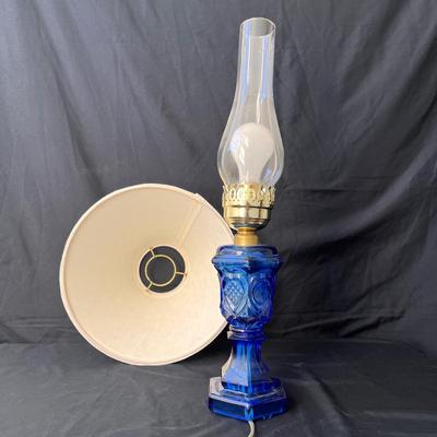 Three Vintage Converted Glass Oil Lamps (UB3-DZ)