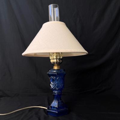 Three Vintage Converted Glass Oil Lamps (UB3-DZ)