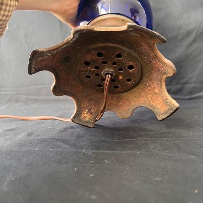 Three Vintage Converted Glass Oil Lamps (UB3-DZ)