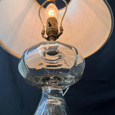 Three Vintage Converted Glass Oil Lamps (UB3-DZ)