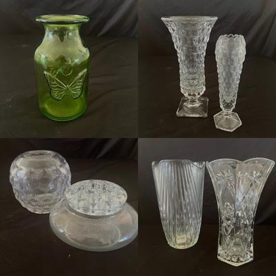 Hoosier & More Glass Vases (LR-RG)