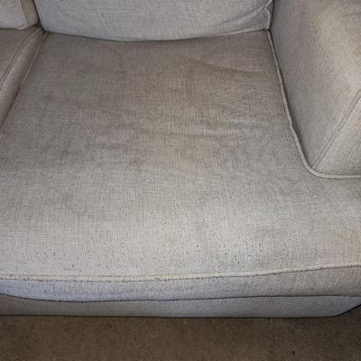 Beige linen sofa