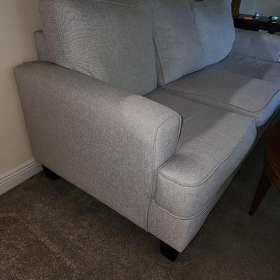 Beige linen sofa