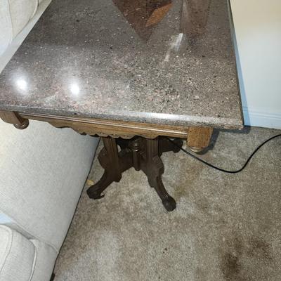 Vintage Marble top side table