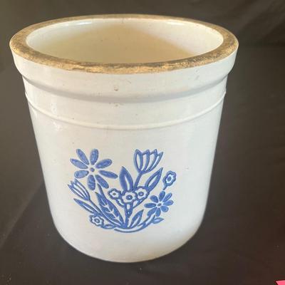 Western Stoneware Crock & Spongeware Pitcher (DR-RG)