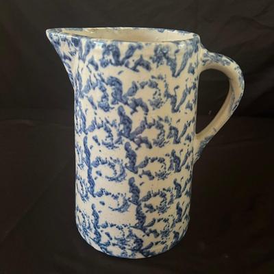 Western Stoneware Crock & Spongeware Pitcher (DR-RG)