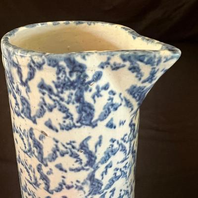 Western Stoneware Crock & Spongeware Pitcher (DR-RG)