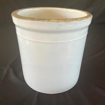 Western Stoneware Crock & Spongeware Pitcher (DR-RG)