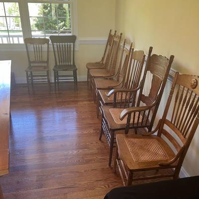 Farm House Dining Table Plus Eight Chairs (DR-RG)