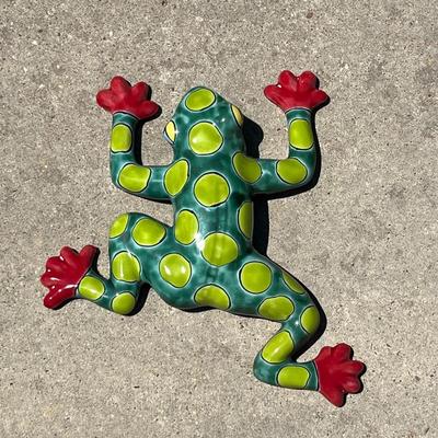 Mexican Talavera Pottery Wall Frogs ~ Set Of Four (4) ~*Read Details