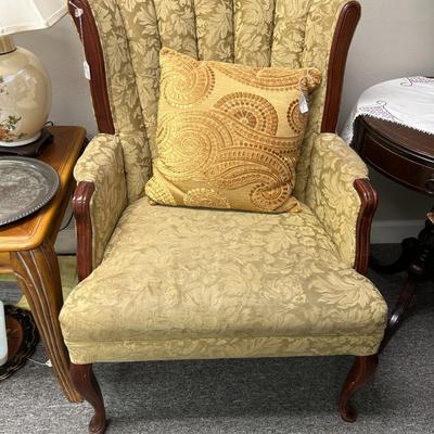 Antique Gold Wingback Chair