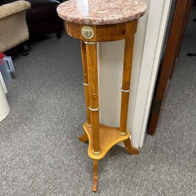 80s Marble Top Plant Stand