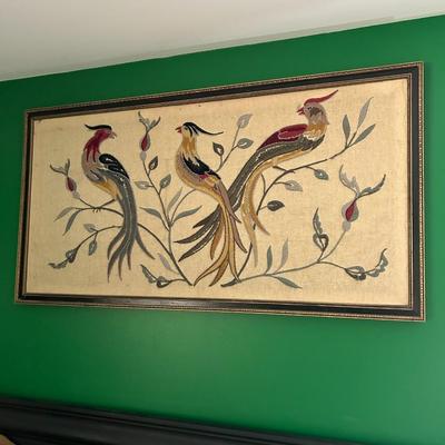 Vintage Embroidery Pheasant Art