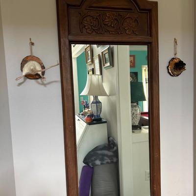 1940s Wooden Mirror