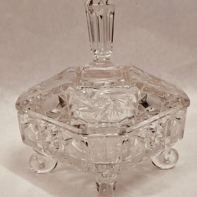 Crystal Footed Lidded Candy Dish