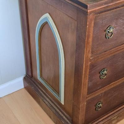 Antique Dresser with Mirror - Very Unique & Very Beautiful in Person!