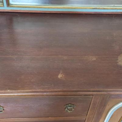 Antique Dresser with Mirror - Very Unique & Very Beautiful in Person!