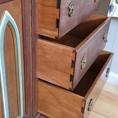 Antique Dresser with Mirror - Very Unique & Very Beautiful in Person!