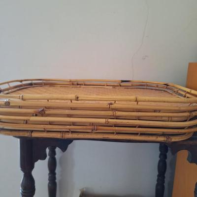 6 bamboo trays