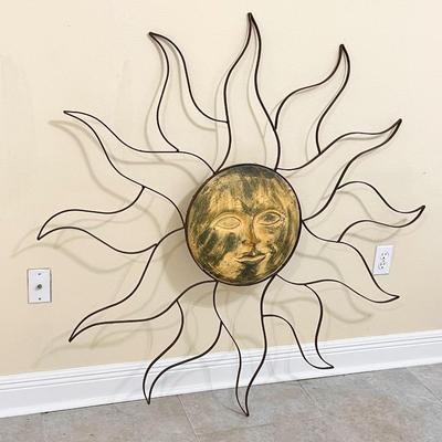 51” Clay Sun With Iron Rays ~*Read Details