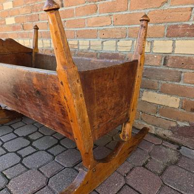 Antique Wood Cradle