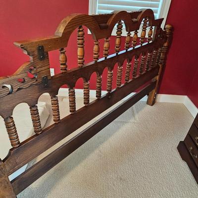 King Size Headboard & Link-Taylor Night Stands Plus Bedding (P-CE)