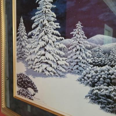 Signed Teresa Pennington Prismacolor “Capital Christmas Tree” Print 316/1998 (P-CE)