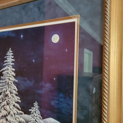 Signed Teresa Pennington Prismacolor “Capital Christmas Tree” Print 316/1998 (P-CE)