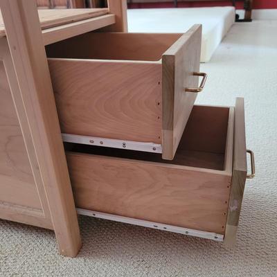 Small Wooden Bench with Drawers (P-CE)