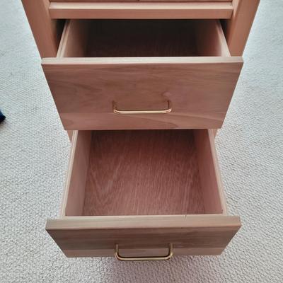 Small Wooden Bench with Drawers (P-CE)