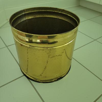 Trailing Jade Plant and Brass and Copper Planters (P-CE)