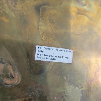 Trailing Jade Plant and Brass and Copper Planters (P-CE)