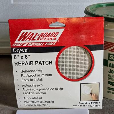 Joint Compound, Patches, Sandpaper and Putty Knives