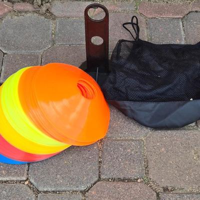 Soccer Cone Disc Game Set