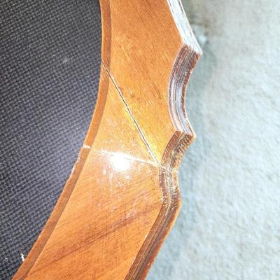 Embroidery topped tilting side table