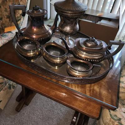 1940a vintage Sheffield silver plated tea set