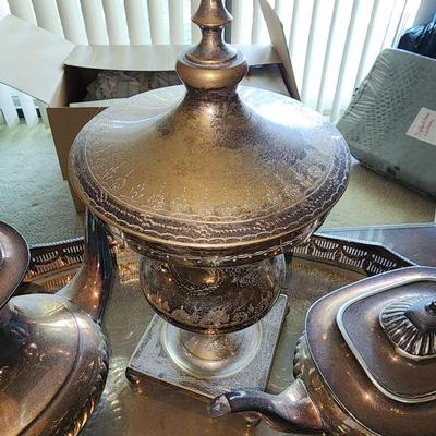 1940a vintage Sheffield silver plated tea set