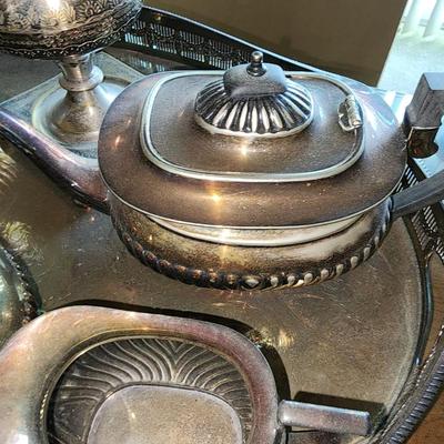 1940a vintage Sheffield silver plated tea set