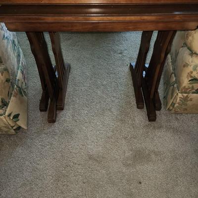 Set of wood nesting tables.