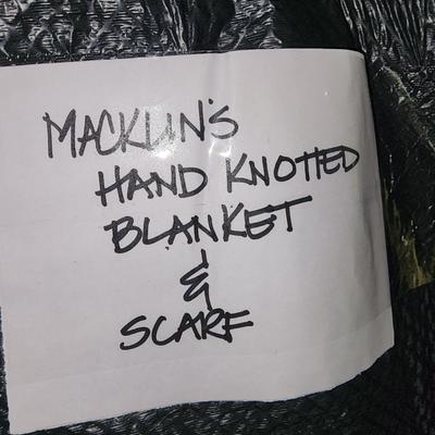 Macklins hand knotted blanket and scarf