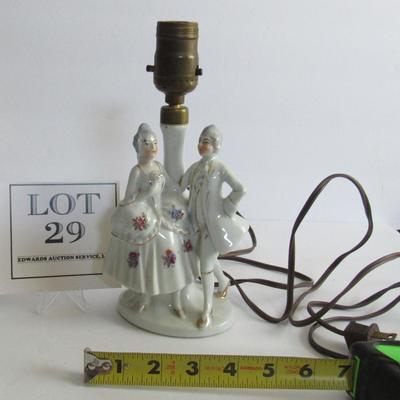 Vintage Japan Figural Porcelain Light