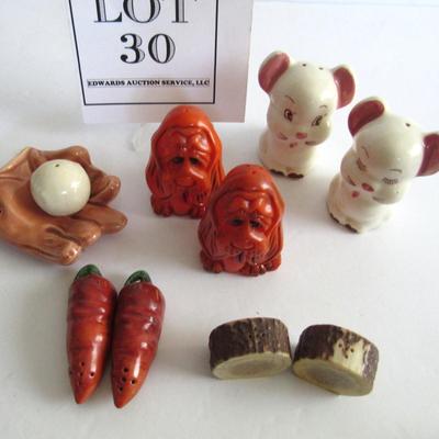 5 Vintage Lots of Salt and Pepper Shakers