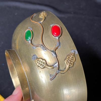 Oriental brass bowl
