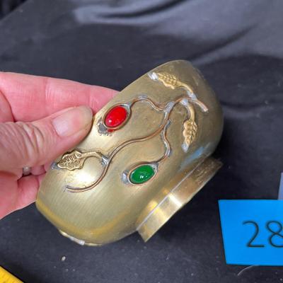 Oriental brass bowl