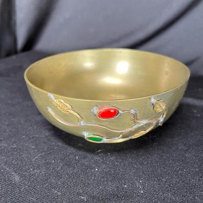 Oriental brass bowl